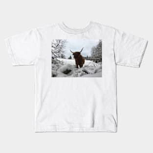 Scottish Highland Cattle Cow 2183 Kids T-Shirt